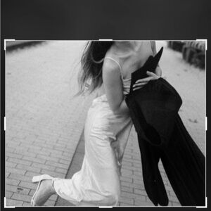 Champagne satin long dress